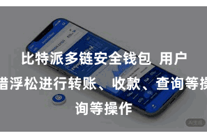 比特派多链安全钱包 用户不错浮松进行转账、收款、查询等操作